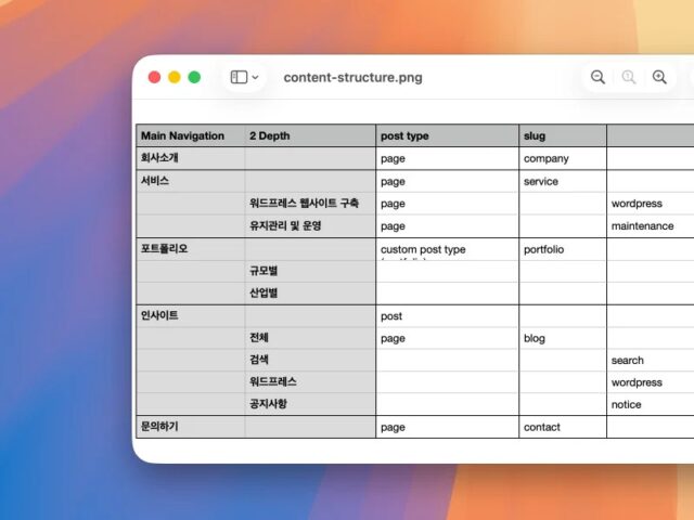 페이지 빌더 사용자를 위한 워드프레스 콘텐츠 구조 설계 가이드